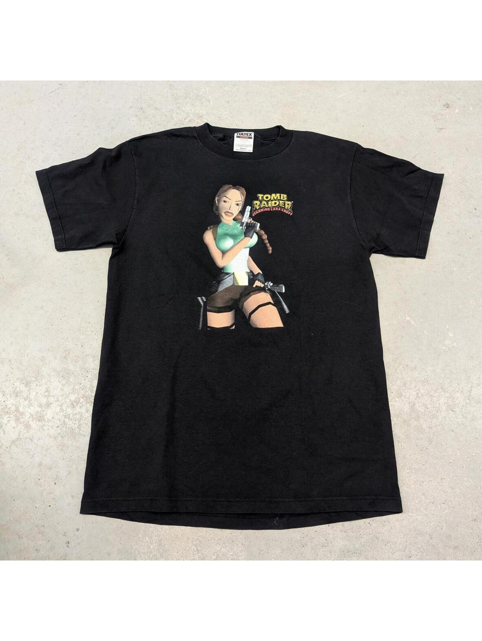 Vintage 90s Laura Croft Tomb Raider Tultex Promo T-Shirt